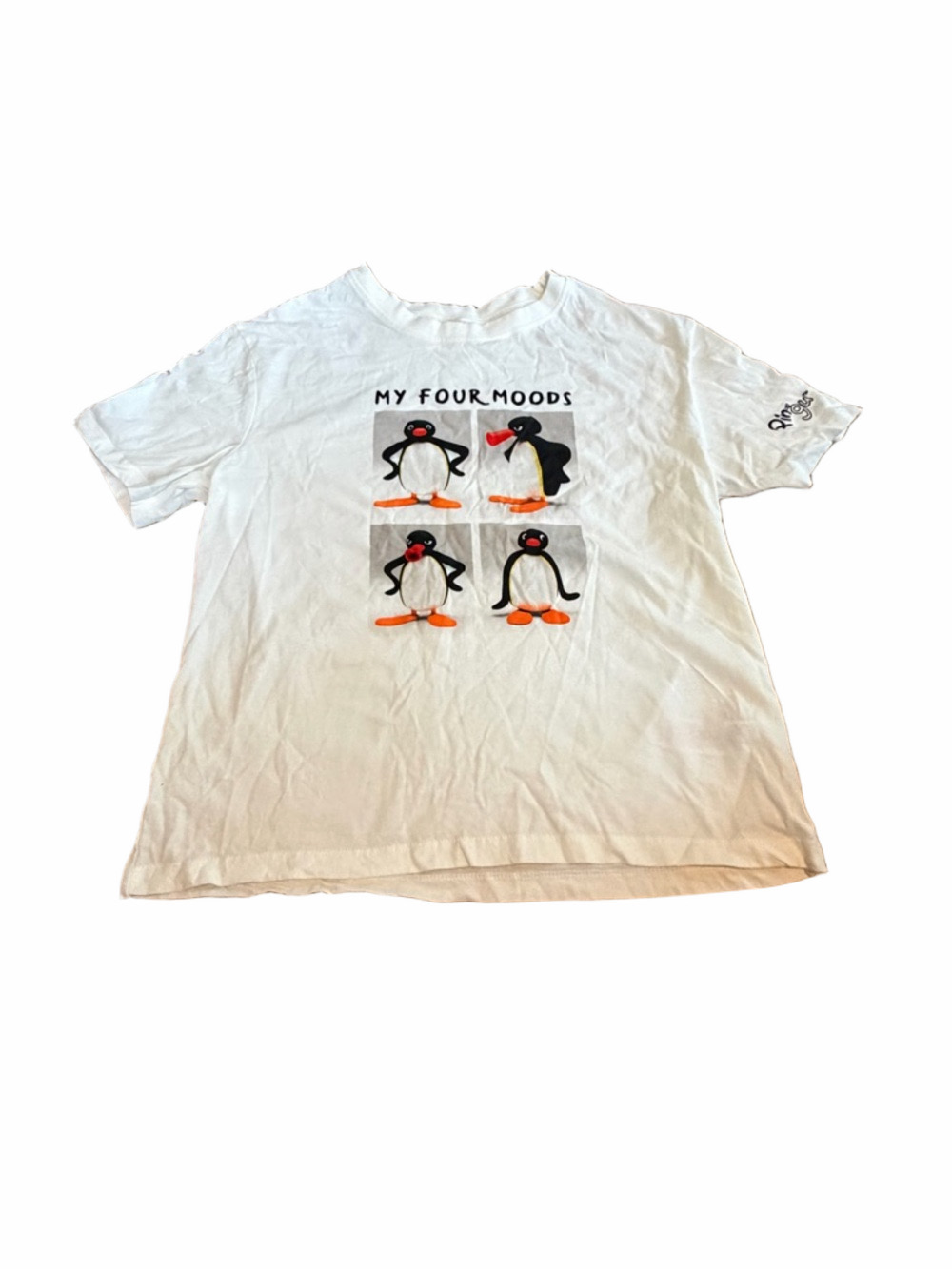 Pingu My Four Moods Penguin Graphic Tee - White